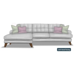 Reya Large 4 Seater Chaise Sofa in Fabric - LHF - Fabric Grade C - thumbnail 3