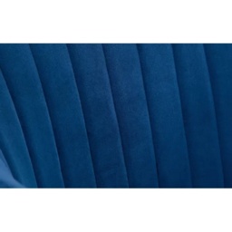 Julian Bowen Kahlo Velvet Swivel Office Chair - Blue/Chrome - thumbnail 6