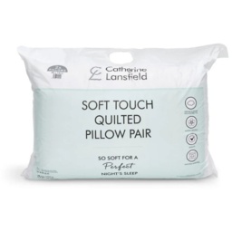 Catherine Lansfield Soft Touch Quilted Pillow Pair