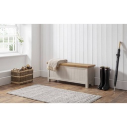 Julian Bowen Aspen Storage Bench - Grey Wash - thumbnail 1