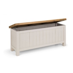 Julian Bowen Aspen Storage Bench - Grey Wash - thumbnail 3