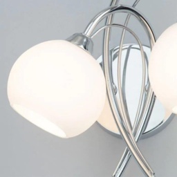 BHS Soni Wall Light - Chrome/Opal - thumbnail 3