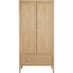 Illinois 2 Door Wardrobe With Drawer - Oak - thumbnail 5