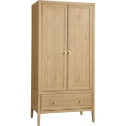 Illinois 2 Door Wardrobe With Drawer - Oak - thumbnail 4