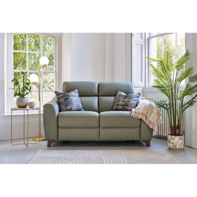 G Plan Monza 2 Seater Recliner Sofa - Leather Grade L - Double Power with USB - image 1