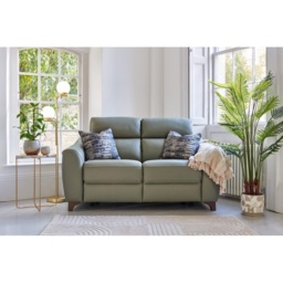 G Plan Monza 2 Seater Recliner Sofa - Leather Grade L - Double Power with USB - thumbnail 1