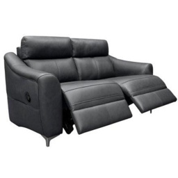 G Plan Monza 2 Seater Recliner Sofa - Leather Grade L - Double Power with USB - thumbnail 6