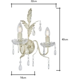 BHS Paisley Wall Light - Cream/Gold - thumbnail 2