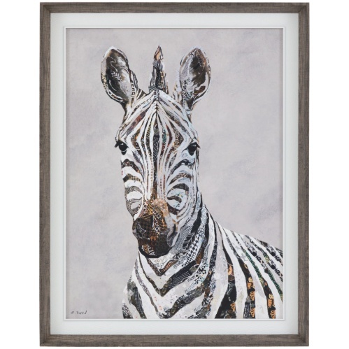 Art Marketing In The Wild Framed Zebra Canvas - image 1