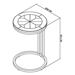 Markham Silver Grey Round Sofa Table - thumbnail 4