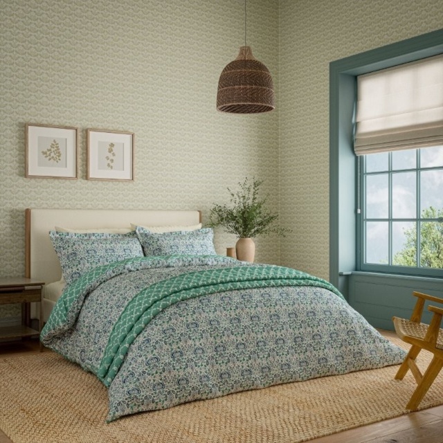 Morris and Co Little Chintz Duvet Set - Blue - King - image 1