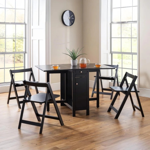 Julian Bowen Savoy Dining Set - Black - image 1