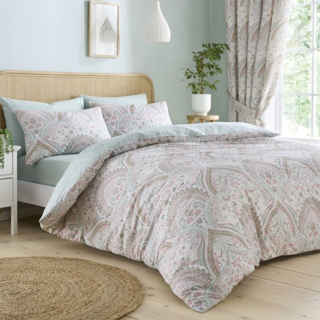 Dreams and Drapes Palais Duvet Set - Green - Single
