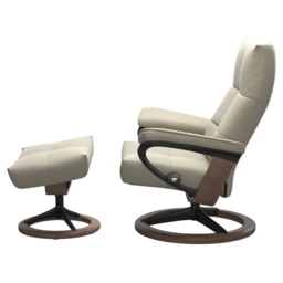 Stressless David Chair With Signature Base - Large - Noblesse Leather - With Footstool - thumbnail 3