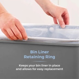 Tower 50L Rectangular Sensor Bin - Grey - thumbnail 4