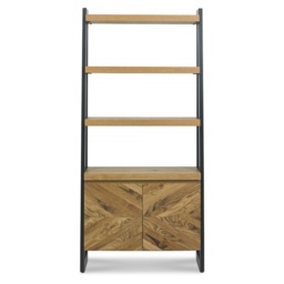 Winnipeg Rustic Oak Open Display Unit - thumbnail 2