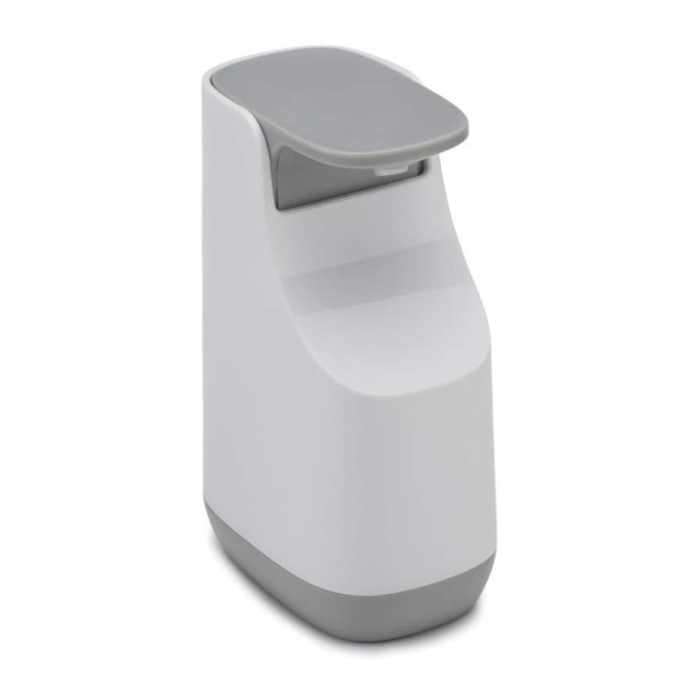 Joseph Joseph Slim Compact Soap Dispenser - WHITE/GREY - 6.2cm x 9.1cm x 14.1cm - image 1
