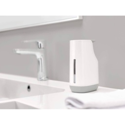 Joseph Joseph Slim Compact Soap Dispenser - WHITE/GREY - 6.2cm x 9.1cm x 14.1cm - thumbnail 3