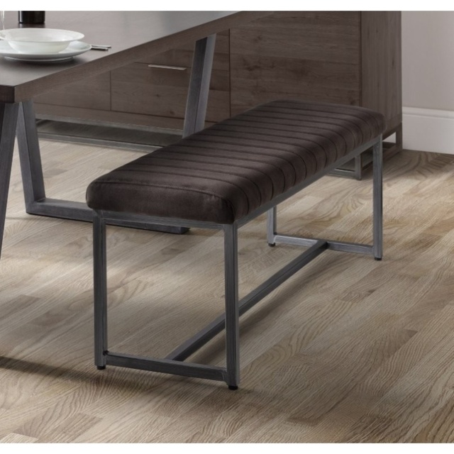 Julian Bowen Brooklyn Upholstered Bench - Charcoal - image 1