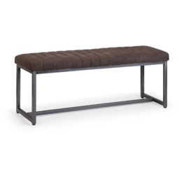 Julian Bowen Brooklyn Upholstered Bench - Charcoal - thumbnail 3