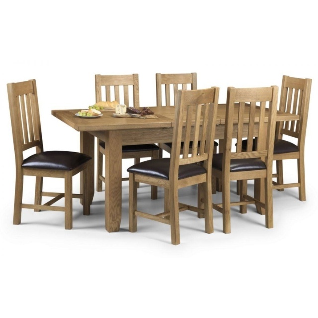 Julian Bowen Astoria Extending Oak Dining Table - image 1