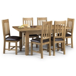 Julian Bowen Astoria Extending Oak Dining Table - thumbnail 1