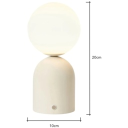 BHS USB-C Rechargeable Table Lamp - White - thumbnail 6