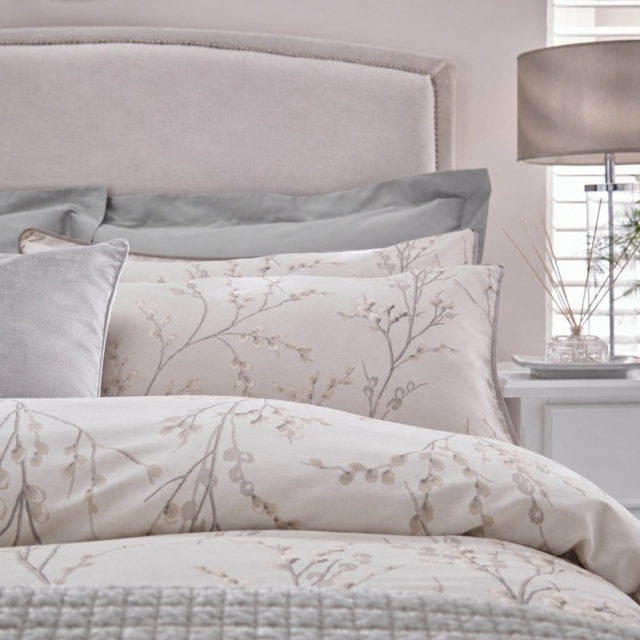 Laura Ashley Pussy Willow Dove Grey Pillowcase Pair - image 1