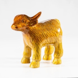Tilnar Art Brushed Gold Highland Cow - XL - thumbnail 1