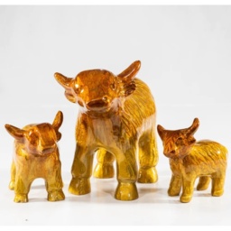 Tilnar Art Brushed Gold Highland Cow - XL - thumbnail 2