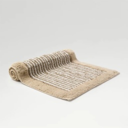 Christy Portobello Stripe Cotton Bath Mat - Birch - thumbnail 3