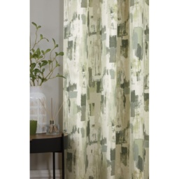 Sundour Bamford Abstract Lined Eyelet Curtains - Fennel - W 66 x D 90 - thumbnail 3