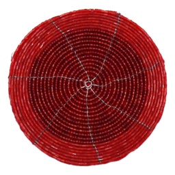 Peggy Wilkins Bliss Beaded Coasters Set Of 4 - Red - thumbnail 2