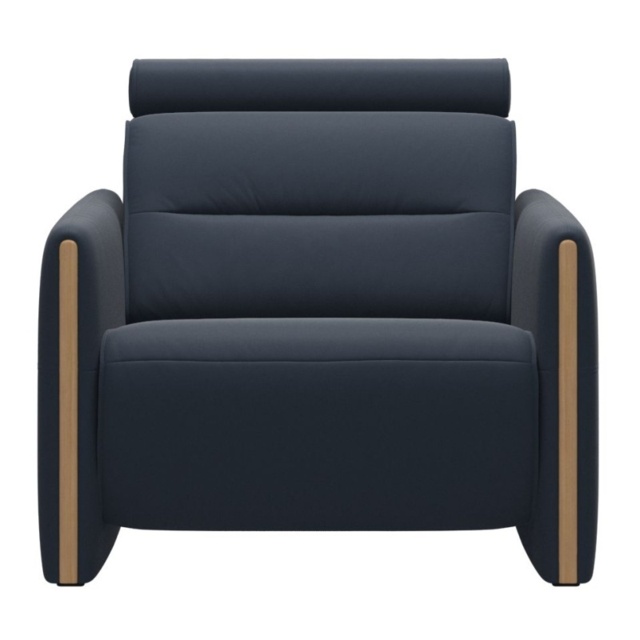 Stressless Emily Power Recliner Chair With Wood Arms - Fabric - image 1