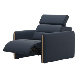 Stressless Emily Power Recliner Chair With Wood Arms - Fabric - thumbnail 2