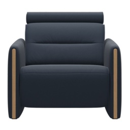 Stressless Emily Power Recliner Chair With Wood Arms - Fabric - thumbnail 1