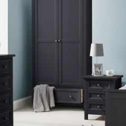 Julian Bowen Maine 2 Door Combination Wardrobe - Anthracite - thumbnail 3