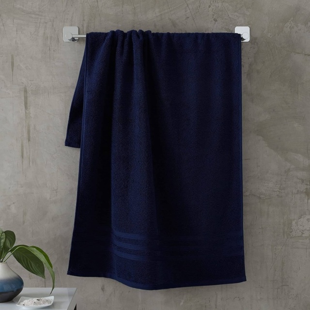 Catherine Lansfield Zero Twist Towel - Navy - Bath Sheet - image 1