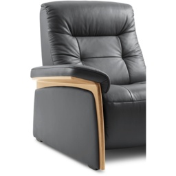 Stressless Mary 2 Seater Power Recliner Sofa With Wooden Arms - Noblesse Leather - thumbnail 6