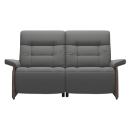 Stressless Mary 2 Seater Power Recliner Sofa With Wooden Arms - Noblesse Leather - thumbnail 1