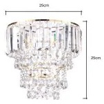 BHS Paladina Easy Fit Light Shade 80cm - Brass/Clear - thumbnail 2