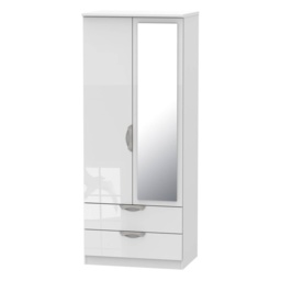 Cambourne Cam062 Double Gents Wardrobe With Mirror Door - Finish - thumbnail 4