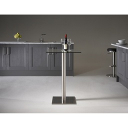 HND Helsinki Square Stool Table - 60cm x 60cm - Glass - thumbnail 1