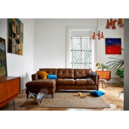 Gabriel Chaise 3 Seater Sofa - Leather Grade A - RHF