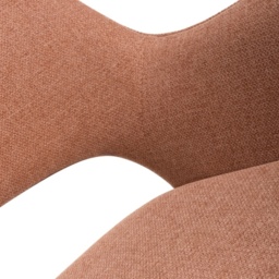 Paulie Fabric Swivel Dining Chair - Brick - thumbnail 4