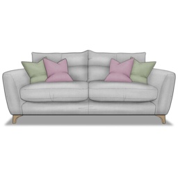 Cassie Large 3 Seater Sofa in Fabric - Fabric Grade C - thumbnail 1