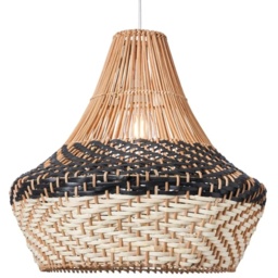 BHS Lauren Rattan Easyfit Light Shade 45cm - Natural - thumbnail 1