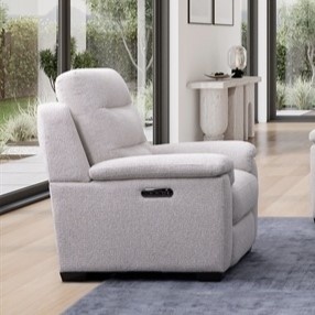 Nelson Power Recliner Fabric Chair With Lumbar Support - image 1