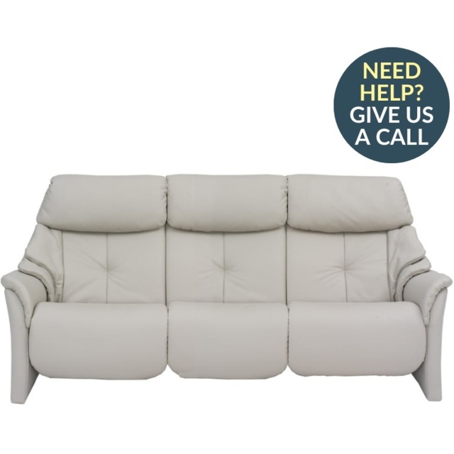 Himolla Chester Fixed 3 Seater Sofa - Leather L22 - Aluminium Feet - image 1