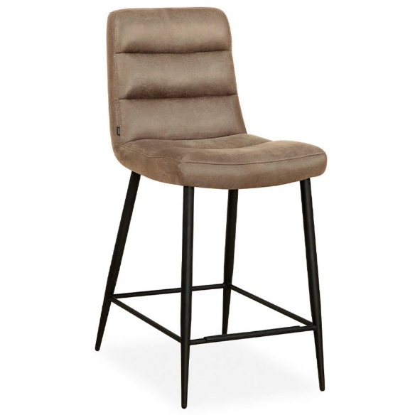 Sally Upholstered Barstool Pair - Chicago Truffle Fabric